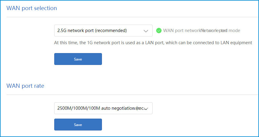 Ax6000 wan port settings